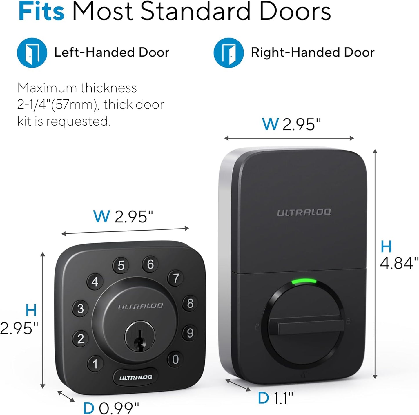 ULTRALOQ U-Bolt Smart Lock – 5-in-1 Keyless Bluetooth Deadbolt