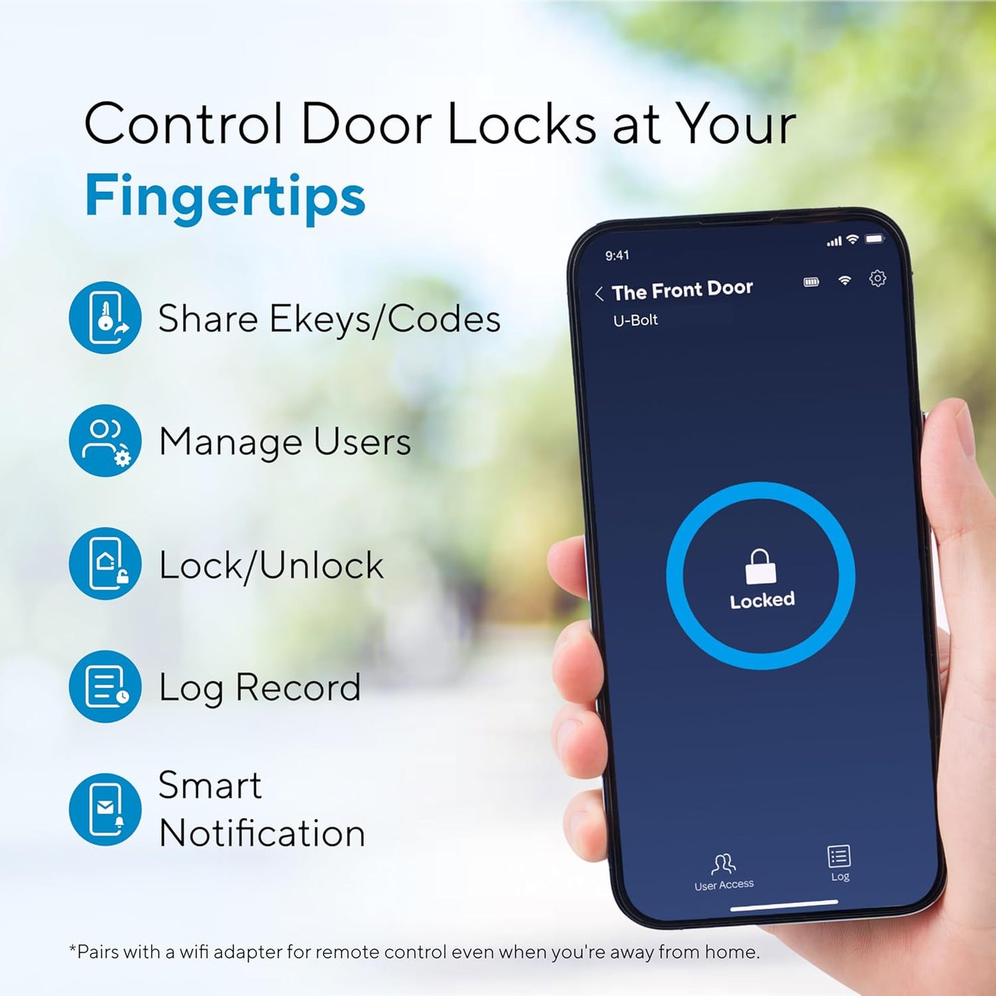 ULTRALOQ U-Bolt Smart Lock – 5-in-1 Keyless Bluetooth Deadbolt