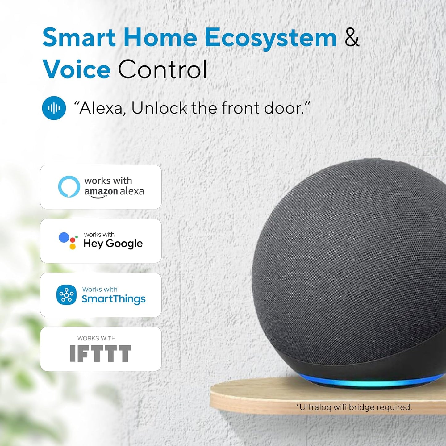 ULTRALOQ U-Bolt Smart Lock – 5-in-1 Keyless Bluetooth Deadbolt